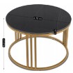 Mebel Elite Керамический столик Korin «Черный мрамор/Золотой», ME.KORIN/CZM/ZL/L - Home Club, изображение 6