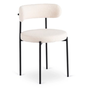 Mebel Elite Стілець Tulsa кремового кольору з тканини букле, ME.TULSA/KR/CZ/TB/K - Home Club