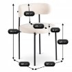Mebel Elite Стул Tulsa кремового цвета из букле, ME.TULSA/KR/CZ/TB/K - Home Club, изображение 6