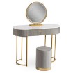 Mebel Elite Туалетный столик Sarah, серый/золотой, ME.SARAH/P/ZL/B - Home Club