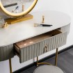 Mebel Elite Туалетный столик Sarah, серый/золотой, ME.SARAH/P/ZL/B - Home Club, изображение 4