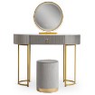 Mebel Elite Туалетный столик Sarah, серый/золотой, ME.SARAH/P/ZL/B - Home Club, изображение 6
