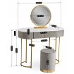 Mebel Elite Туалетный столик Sarah, серый/золотой, ME.SARAH/P/ZL/B - Home Club, изображение 7