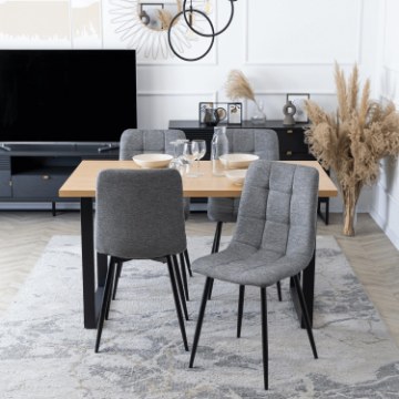 Mebel Elite Стілець Peru 2, сірий, ME.PERU2/P/T/K - Home Club