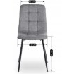 Mebel Elite Стілець Peru 2, сірий, ME.PERU2/P/T/K - Home Club, зображення 9