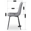 Mebel Elite Стілець Peru 2, сірий, ME.PERU2/P/T/K - Home Club, зображення 10
