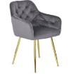 Mebel Elite Стілець Raya, сірий, велюровий, ME.RAYA/P/ZL/V/K - Home Club