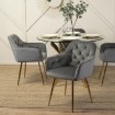 Mebel Elite Стілець Raya, сірий, велюровий, ME.RAYA/P/ZL/V/K - Home Club, зображення 2