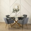 Mebel Elite Стілець Raya, сірий, велюровий, ME.RAYA/P/ZL/V/K - Home Club, зображення 3