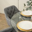 Mebel Elite Стілець Raya, сірий, велюровий, ME.RAYA/P/ZL/V/K - Home Club, зображення 4