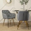 Mebel Elite Стілець Raya, сірий, велюровий, ME.RAYA/P/ZL/V/K - Home Club, зображення 5