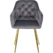 Mebel Elite Стілець Raya, сірий, велюровий, ME.RAYA/P/ZL/V/K - Home Club, зображення 6