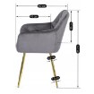 Mebel Elite Стілець Raya, сірий, велюровий, ME.RAYA/P/ZL/V/K - Home Club, зображення 10