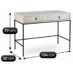 Mebel Elite Туалетный столик Marcos «Кашмир» с рифленой поверхностью, W.MAGGIORE/KASZ/BZ/B - Home Club, изображение 5