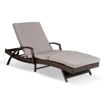 Mebel Elite Садовое кресло Feliz, коричнево-серого цвета, из техноротанга, ME.FELIZ/JP/T/OGR/LEZ - Home Club