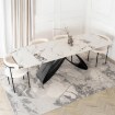 Mebel Elite Стол Luigi, керамический, раскладной, 160–240 см, белый мрамор/чёрный, ME.LUIGI/B/CZ/S160-240 - Home Club, изображение 3