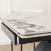 Mebel Elite Стол Luigi, керамический, раскладной, 160–240 см, белый мрамор/чёрный, ME.LUIGI/B/CZ/S160-240 - Home Club, изображение 5