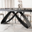 Mebel Elite Стол Luigi, керамический, раскладной, 160–240 см, белый мрамор/чёрный, ME.LUIGI/B/CZ/S160-240 - Home Club, изображение 6