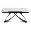 Mebel Elite Стол Luigi, керамический, раскладной, 160–240 см, белый мрамор/чёрный, ME.LUIGI/B/CZ/S160-240 - Home Club, изображение 8