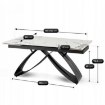 Mebel Elite Стол Luigi, керамический, раскладной, 160–240 см, белый мрамор/чёрный, ME.LUIGI/B/CZ/S160-240 - Home Club, изображение 9
