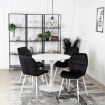 Mebel Elite Стул Lucky: чёрный с белыми ножками, велюровый, ME.LUCKY/CZ/B/V/K - Home Club, изображение 2