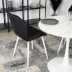 Mebel Elite Стул Lucky: чёрный с белыми ножками, велюровый, ME.LUCKY/CZ/B/V/K - Home Club, изображение 5