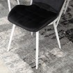Mebel Elite Стул Lucky: чёрный с белыми ножками, велюровый, ME.LUCKY/CZ/B/V/K - Home Club, изображение 6
