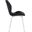 Mebel Elite Стул Lucky: чёрный с белыми ножками, велюровый, ME.LUCKY/CZ/B/V/K - Home Club, изображение 8
