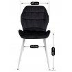 Mebel Elite Стул Lucky: чёрный с белыми ножками, велюровый, ME.LUCKY/CZ/B/V/K - Home Club, изображение 10