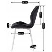 Mebel Elite Стул Lucky: чёрный с белыми ножками, велюровый, ME.LUCKY/CZ/B/V/K - Home Club, изображение 11