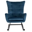 Mebel Elite Кресло-качалка Jackson, темно-синее, велюровое, ME.JACKSON/GR/V/FW - Home Club, изображение 3