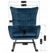 Mebel Elite Кресло-качалка Jackson, темно-синее, велюровое, ME.JACKSON/GR/V/FW - Home Club, изображение 7