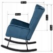 Mebel Elite Кресло-качалка Jackson, темно-синее, велюровое, ME.JACKSON/GR/V/FW - Home Club, изображение 8