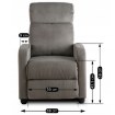 Mebel Elite Раскладной кресло Danny, серый, из вельвета, ME.DANNY/P/SZTR/FW - Home Club, изображение 13