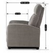 Mebel Elite Раскладной кресло Danny, серый, из вельвета, ME.DANNY/P/SZTR/FW - Home Club, изображение 14