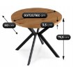 Mebel Elite Стіл Dorian, розкладний, 80–160 см, дуб золотистий/чорний, ME.DORIAN/DZ/CZ/S - Home Club, зображення 8