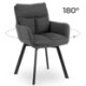 Mebel Elite Вращающееся кресло Cortado темно-серого цвета, ME.CORTADO/CZ/T/K - Home Club