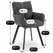 Mebel Elite Обертове крісло Cortado, темно-сіре, ME.CORTADO/CZ/T/K - Home Club, зображення 10