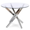 Mebel Elite Стіл Sallo 2 зі скляною стільницею, 100 см, ME.SALLO2/TR/SR/S - Home Club
