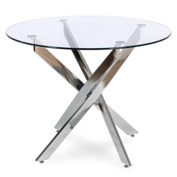 Mebel Elite Стіл Sallo 2 зі скляною стільницею, 100 см, ME.SALLO2/TR/SR/S - Home Club