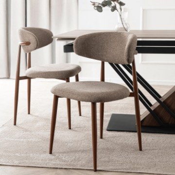Mebel Elite Стул Flavio, орех/бежевый, ME.FLAVIO/BZ/O/T/K - Home Club