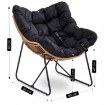 Mebel Elite Кресло для отдыха Fin, чёрного цвета, ME.FIN/CZ/T/FW - Home Club, изображение 6
