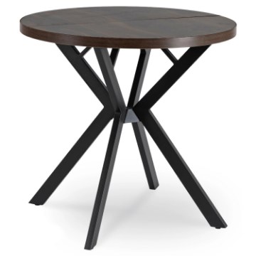 Mebel Elite Стол Dorian, раскладной, 80–160 см, орех/чёрный, ME.DORIAN/O/CZ/S - Home Club