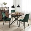 Mebel Elite Стіл Dorian, розкладний, 80–160 см, горіх/чорний, ME.DORIAN/O/CZ/S - Home Club, зображення 2