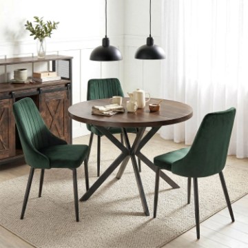 Mebel Elite Стіл Dorian, розкладний, 80–160 см, горіх/чорний, ME.DORIAN/O/CZ/S - Home Club