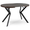Mebel Elite Стіл Dorian, розкладний, 80–160 см, горіх/чорний, ME.DORIAN/O/CZ/S - Home Club, зображення 4