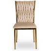 Mebel Elite Стул Dan кремового цвета, плетеный, велюровый, ME.DAN/KR/ZL/V/K - Home Club, изображение 3