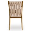 Mebel Elite Стул Dan кремового цвета, плетеный, велюровый, ME.DAN/KR/ZL/V/K - Home Club, изображение 5