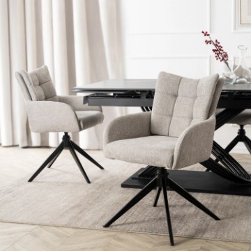 Mebel Elite Вращающееся кресло для гостиной July, серого цвета, ME.JULY/P/T/K - Home Club