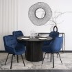Mebel Elite Обертове крісло Luna, темно-синє, велюрове, ME.LUNA/GR/V/K - Home Club, зображення 3